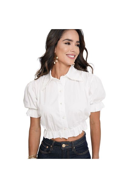 BLUSA VIKATS MUJER AG7577 MARFIL Talla M