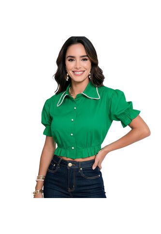 BLUSA VIKATS MUJER AG7577 VERDE Talla XL Vikats