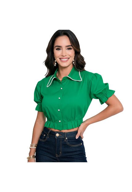 BLUSA VIKATS MUJER AG7577 VERDE Talla XL