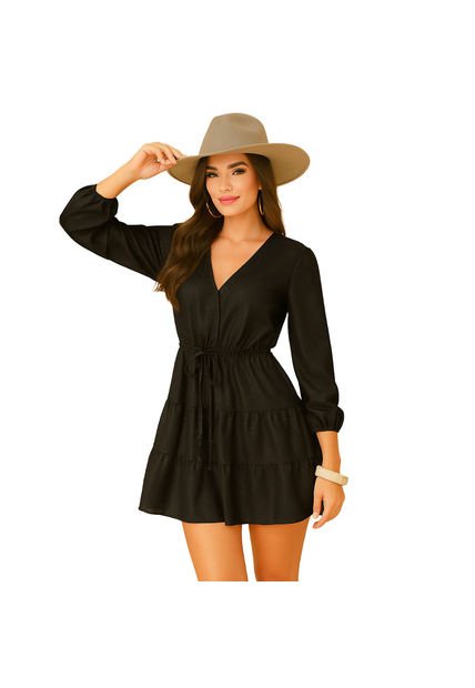 VESTIDO VIKATS MUJER AG7246 NEGRO Talla L