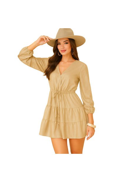 VESTIDO VIKATS MUJER AG7246 CAMEL Talla M