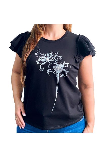 BLUSA VIKATS MUJER AG7373 NEGRO Talla 12