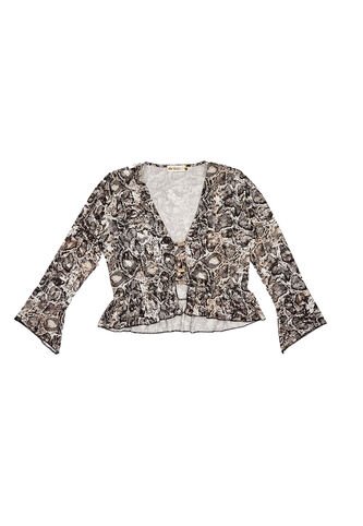 BLUSA VIKATS MUJER AG7688 ANIMAL PRINT BEIGE Talla S Vikats