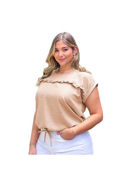 BLUSA VIKATS MUJER AG7312 CAMEL Talla 18