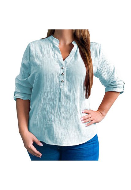 BLUSA VIKATS MUJER AG7402 AZUL Talla 14