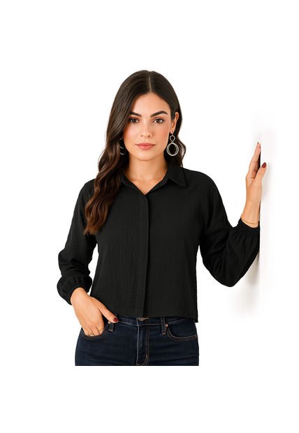 BLUSA VIKATS MUJER AG7444 NEGRO Talla XL
