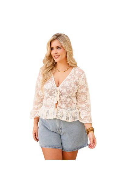 BLUSA VIKATS MUJER AG7309 BEIGE Talla 14