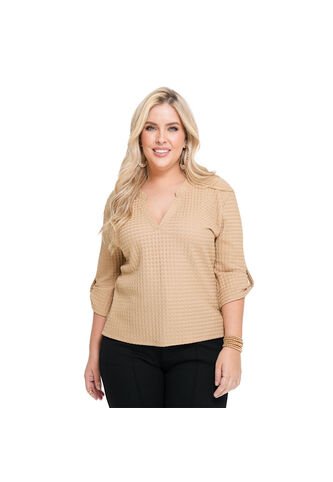 BLUSA VIKATS MUJER AG7638 CAMEL Talla L Vikats