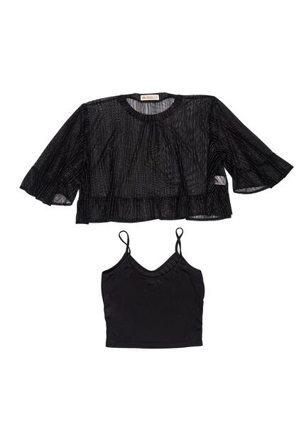 BLUSA VIKATS MUJER AG7712 NEGRO Talla S