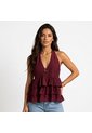 BLUSA VIKATS MUJER AG8104 VINOTINTO Talla XL de Vikats