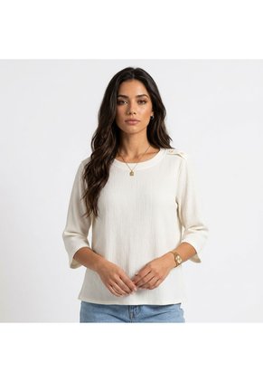 BLUSA VIKATS MUJER AG8254 MARFIL Talla M