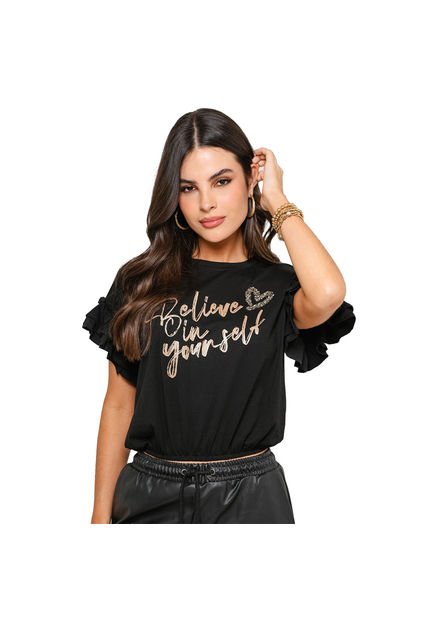 BLUSA VIKATS MUJER AG7466 NEGRO Talla L