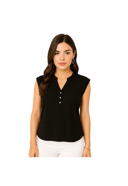 BLUSA VIKATS MUJER AG7446 NEGRO Talla L