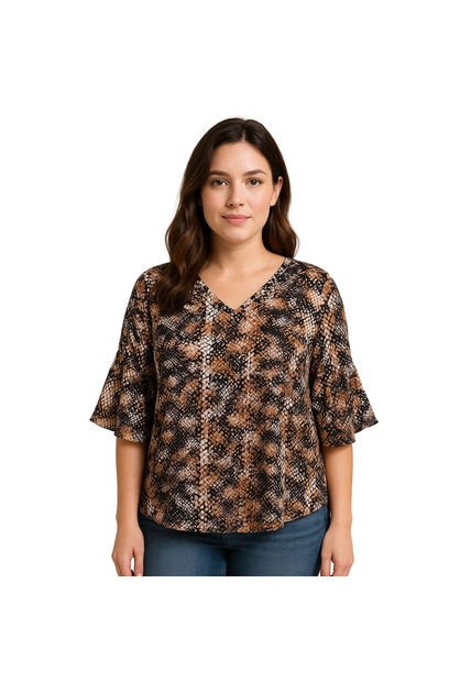 BLUSA VIKATS MUJER AG7199 CAMEL Talla 14