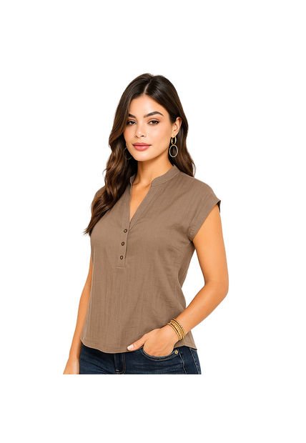 BLUSA VIKATS MUJER AG7482 TAUPE Talla XXL
