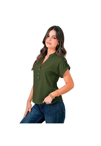 BLUSA VIKATS MUJER AG7455 VERDE Talla M