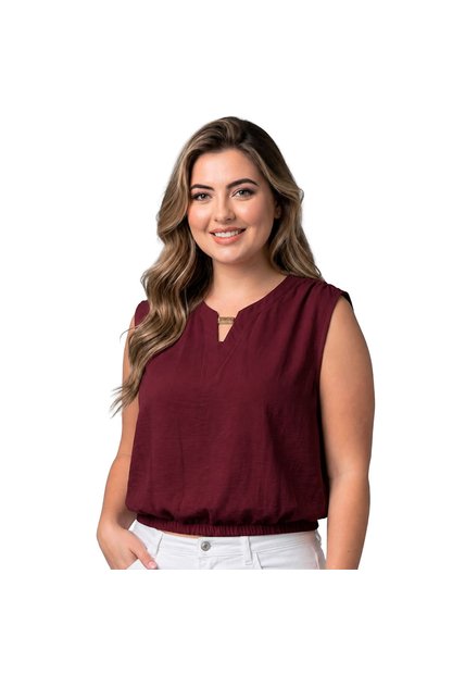 BLUSA VIKATS MUJER AG7926 VINOTINTO Talla 16
