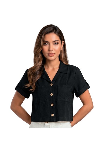 BLUSA VIKATS MUJER AG7822 NEGRO Talla M
