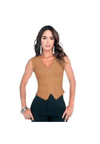 BLUSA VIKATS MUJER AG7594 CAMEL Talla L Vikats