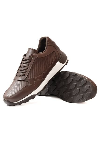 Tenis Cuero Hombre Cafe VillabonR VBT-3021