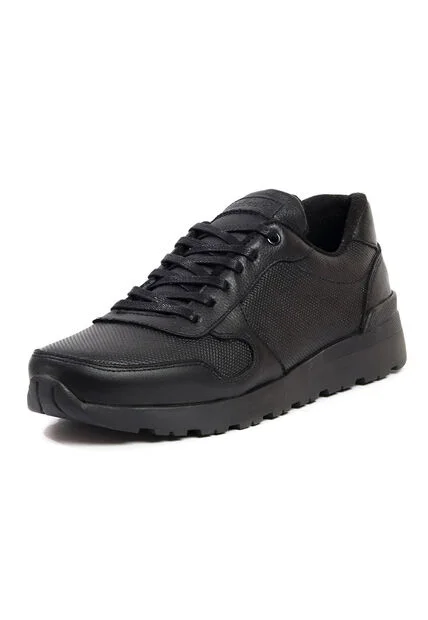 Tenis Moda Cuero Hombre Negro VillabonR VP-3037