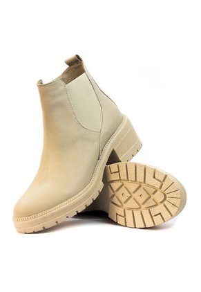 Botín Cuero Mujer Beige VillabonR VSH-5005