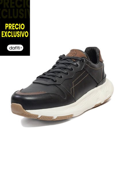 Tenis Cuero Hombre Negro VillabonR VD-3034