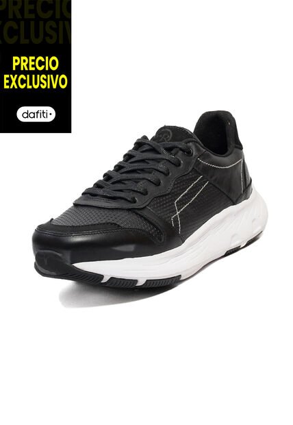 Tenis Cuero Hombre Negro VillabonR VD-3035