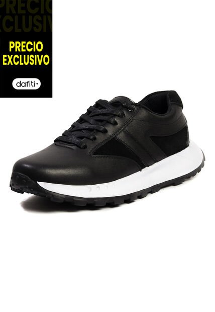 Tenis Moda Cuero Hombre Negro VillabonR VA-3015