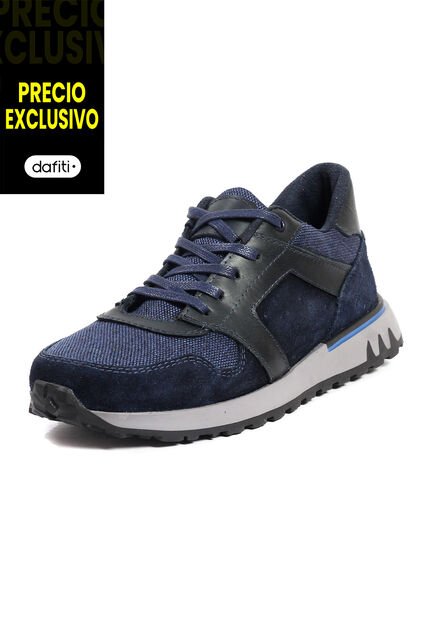 Tenis Moda Cuero Hombre Azul VillabonR VE-3031