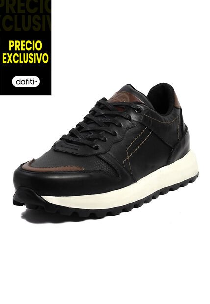 Tenis Cuero Hombre Negro VillabonR VD-3032