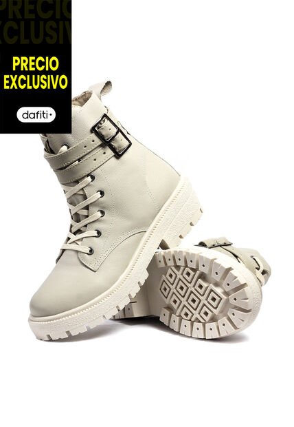 Botas Cuero Mujer Beige VillabonR VDM-5055 Correas