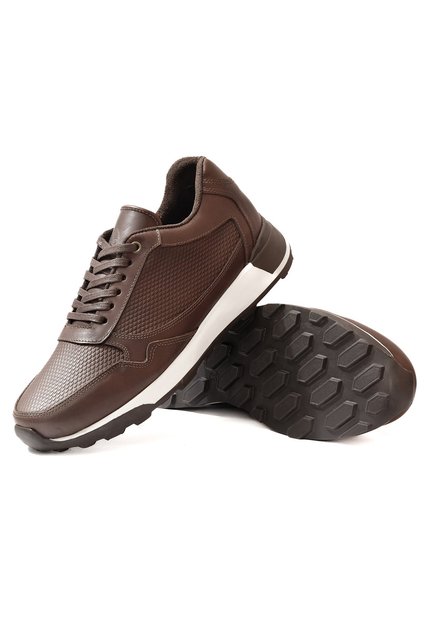 Tenis Cuero Hombre Cafe VillabonR VBT-3021