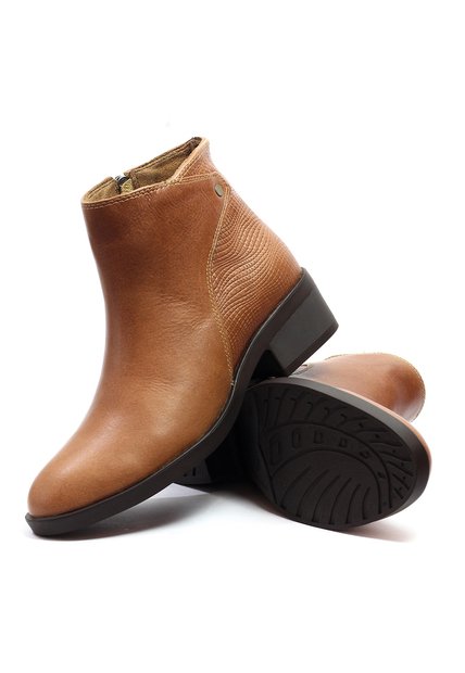 Botin Cuero Mujer Miel VillabonR VBP-5007