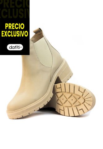 Botín Cuero Mujer Beige VillabonR VSH-5005 VillabonR