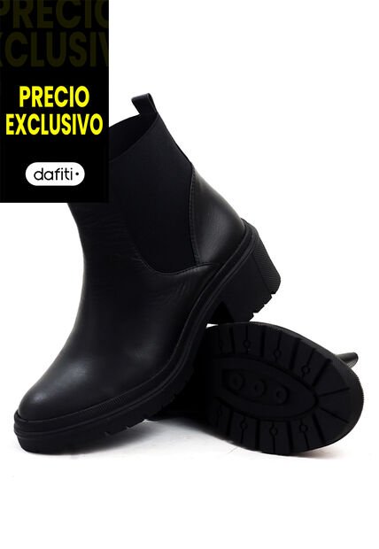 Botín Cuero Mujer Negro VillabonR VSH-5332