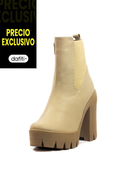 Botín Cuero Beige VillabonR VSH-5010