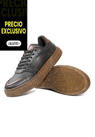 Tenis Cuero Hombre Negro VillabonR VD-3037 VillabonR