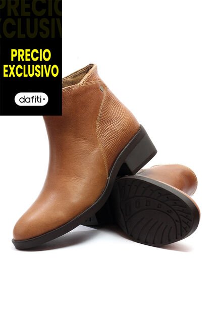 Botin Cuero Mujer Miel VillabonR VBP-5007