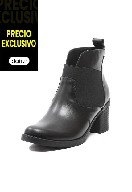 Botines Cuero Mujer Negro VillabonR VBC-5005