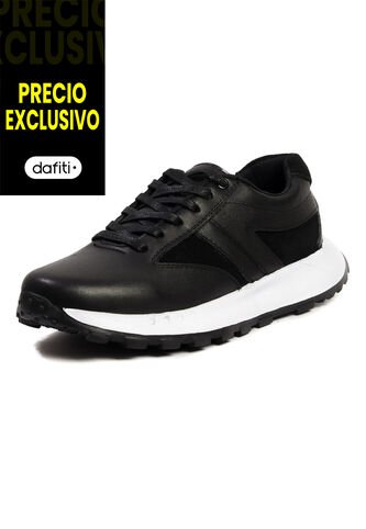 Tenis Moda Cuero Hombre Negro VillabonR VA-3015 VillabonR