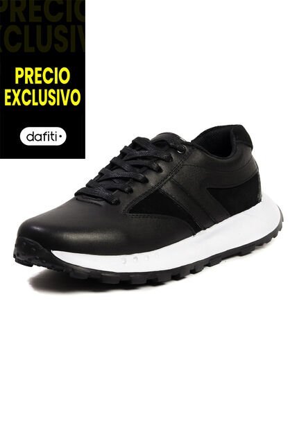 Tenis Moda Cuero Hombre Negro VillabonR VA-3015