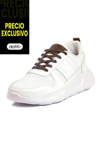 Tenis Moda Cuero Hombre Blanco VillabonR VL-3038 VillabonR