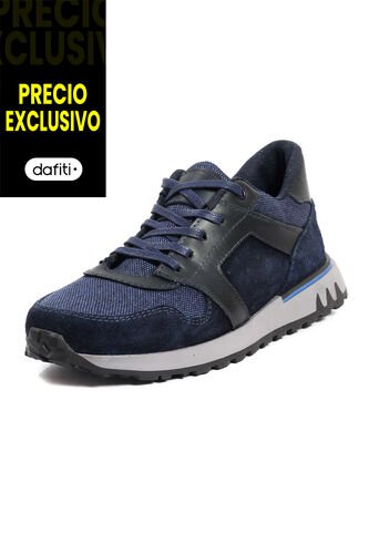 Tenis Moda Cuero Hombre Azul VillabonR VE-3031 VillabonR