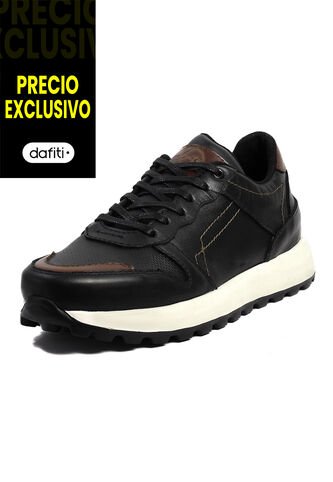 Tenis Cuero Hombre Negro VillabonR VD-3032 VillabonR
