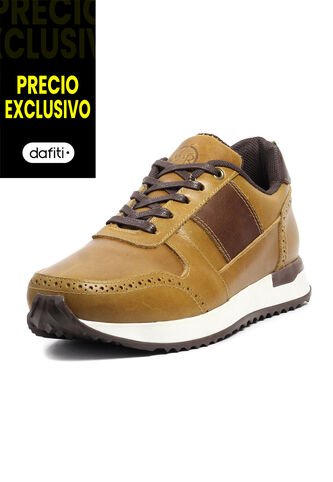 Tenis Cuero Hombre Miel VillabonR VL-3034 VillabonR