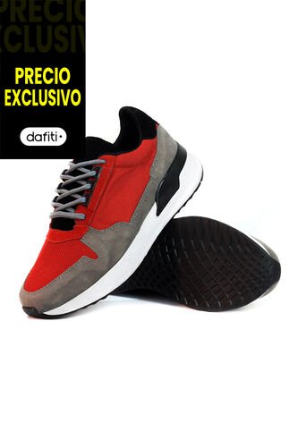 Tenis Hombre VillabonR VTH-3037 Rojo Gris VillabonR
