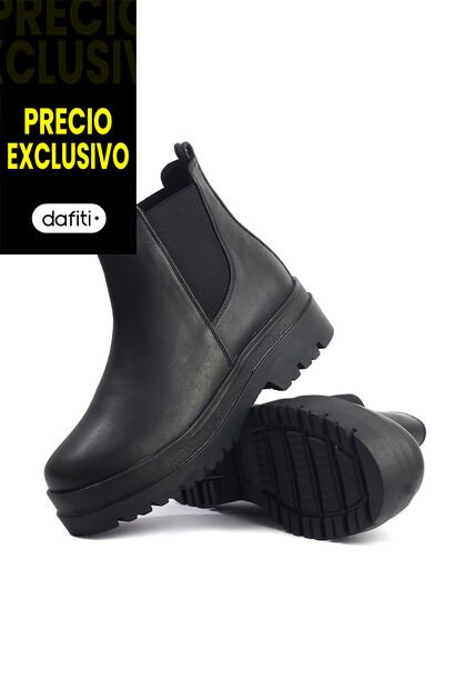 Botines Cuero Mujer Negro VillabonR VBA-5737