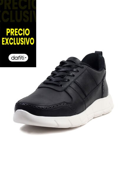 Tenis Cuero Hombre Negro VillabonR VL-3030C-A