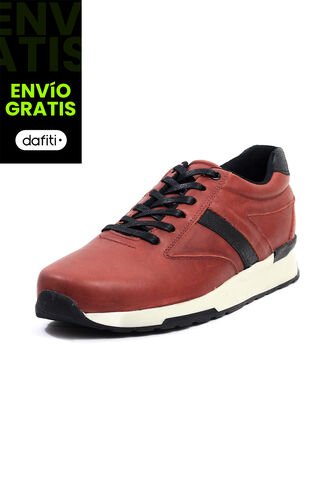 Tenis Cuero Hombre Rojo VillabonR VA-3012 VillabonR